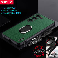 NUBULA เคสโทรศัพท์ Samsung Galaxy S23 Ultra 5G,เคส S23ผิวเปลือกไม้ให้ความรู้สึกหนังเคสกันกระแทก S23อัลตร้า Hp Galaxy Ultra Plus ฝาครอบหลังที่ยึดโทรศัพท์ในรถฟรีสำหรับ Samsung Galaxy S23 Ultra 5G S23 + Plus