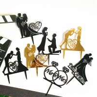 Acrylic Baking Decoration Happy Birthday Cake Topper Wedding Engagement Bride &amp; Groom Boy Girl Party Anniversary Decor Supplies Party  Games Crafts