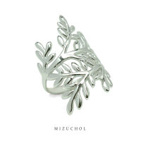 Mizuchol แหวนเงินแท้ Olive Leaves Cocktail Ring (SALE)