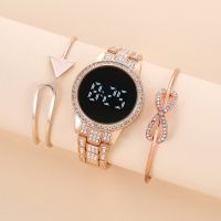 Ladies LED Electronic Watch Set with diamond bracelet full watch A08537