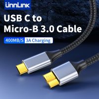 Unnlink USB C to Micro B 3.0 Cable 5Gbps Type C Data Cord for Macbook Samsung Hard Drive Disk HDD SSD Case Camera