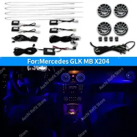 64สีรถ Ambient Light Vents สำหรับ Benz GLK MB X204 2008-2015 Turbine Outlet Dashboard ภายใน Neon Light Kit