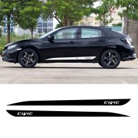 Fashion racing car sticker stripe moing DIY decoration for CIVIC door waist line film vinyl stickers a side door accessories