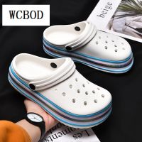 Sandals Women 2022 Summer High Quality Womens Casual Sandals Casual Clogs Fashionable Elevated Slippers Garden Lazy Home Shoes