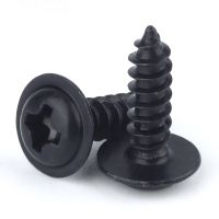 M3 M4 Phillis Cross Recessed Washer Pan Head Self Tapping Screw Metric Thread Wafe Round Head Bolt Black Steel