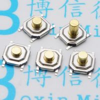 100pcs 4 x 4 x 1.5 / 2 / 2.3 / 2.5 / 3 / 3.5 / 4.3 MM SMD button touch micro switch / waterproof copper head 4pin 4 feet four