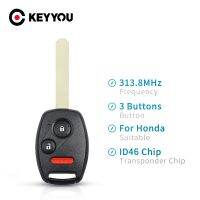 KEYYOU For Honda HLIK-1T Accord Element Pilot CR-V HR-V 2007 2008 2009 Fit City Jazz Odyssey Fleed 313.8MHz 3 2 1 Remote Key