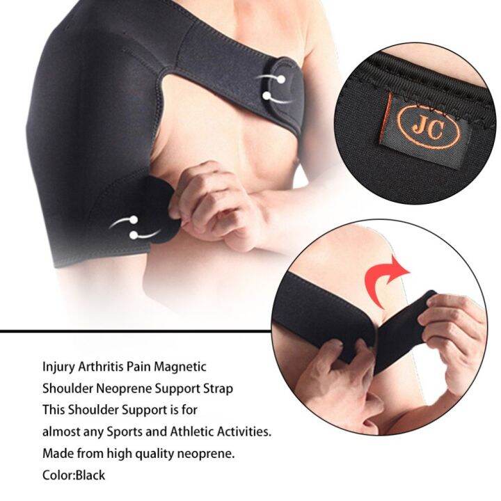 adjustable-breathable-gym-sports-care-single-shoulder-support-back-brace-guard-strap-wrap-belt-band-pads-black-bandage-men-women