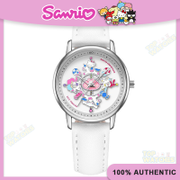 100% แท้ Hello Kitty นาฬิกาสำหรับเด็กสาว Sanrio นาฬิกากันน้ำหมุนแบบ Dial นาฬิกาควอตซ์สำหรับเด็กเด็กน่ารักนาฬิกาข้อมือรอยขีดข่วนทน Hellokitty เด็กดู2121