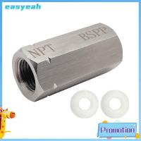 EASYEAH 1/8 NPT ตัวเมีย หัวแปลงเกลียวภายใน เหล็กไร้สนิม เงินสีเงิน คอนเนคเตอร์ อะแดปเตอร์ข้อต่อการถ่ายโอน 1/8 BSPP หญิง ตัวแปลงบรรจุ อะแดปเตอร์