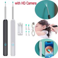 Wireless Intelligent Visual Ear Pick Cleaner with HD Camera and 6 LED Lights App Connection Rechargeable Ear Endoscope Cleaner