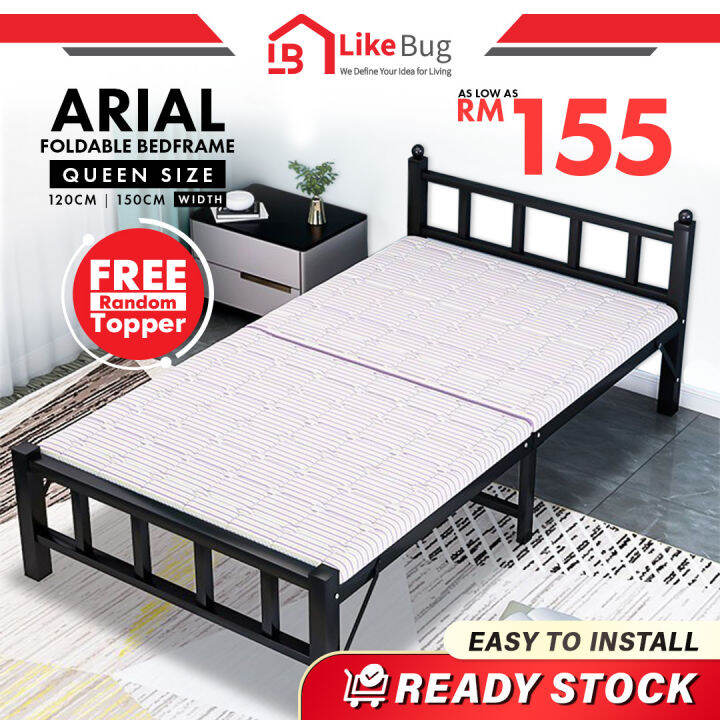 LIKE BUG Arial Queen Size Bedframe / Foldable Bed / Katil Lipat