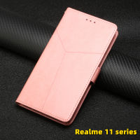 แม่พิมพ์กลมสำหรับ Realme 11 5G 4G PRO + โทรศัพท์มือถือใส่การ์ดเคสโทรศัพท์ Lite แบบเรียบง่ายลายนูนเคสหนัง