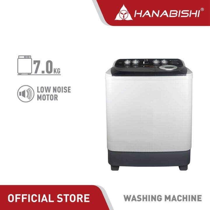 Hanabishi Twin Tub Washing Machine HWM470BLK | Lazada PH