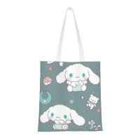 Cinnamoroll กระเป๋า Tas Jinjing Kanvas น่ารักถุงผ้าฝ้ายชอปปิ้ง,กระเป๋าชายหาด,Kado Ulang Tahun | ถุงช้อปปิ้งนำมาใช้ใหม่ในครัว