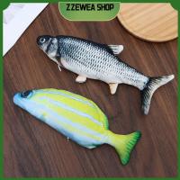 ร้าน ZZEWEA 3D ส่ายไปมาของเล่นสัตว์เลี้ยงแบบโต้ตอบปลาจำลองของเล่นแมวปลาฟลอปปี้