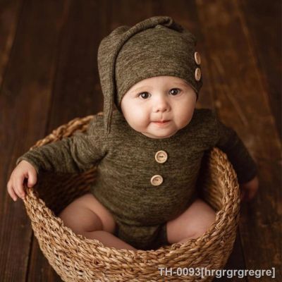 ¤✸ hrgrgrgregre Bebê recém-nascido Meninas Romper Hat Kit Macacão Respirável Infantil Aniversário Fotografia Outfit Props Suit Roupas