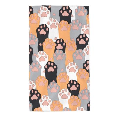 【jw】☢☞♘  Paws Hand for Microfiber Face Absorbent Dry Cloths 27.5x16In