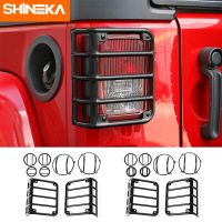 SHINEKA โคมไฟ Hoods สำหรับรถจี๊ป JK 2007-2017ไฟหน้ารถหลอดไฟท้ายสัญญาณไฟฝาครอบป้องกันสำหรับรถจี๊ป JK