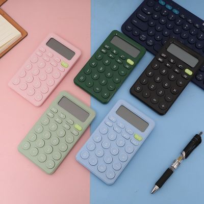 Mini Calculator Muti-Color Small Round Button Portable Pocket Calculator For Office School Stationery
