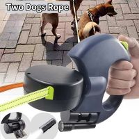 【DT】Double Dog Leash Retractable Roulette Leash Pet Walking Lead Small And Big Dog Traction Rope 3M Long Leashes For Two Dogs hot 1