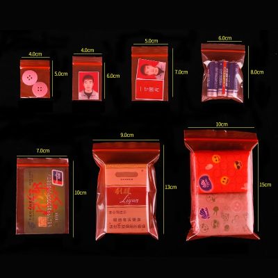 TETP 100Pcs Yellow/Red/Green/Blue/Orange Ziplock Bags Accessories Card Jewelry Retail Display Storage Packaging Mini Plastic Bag
