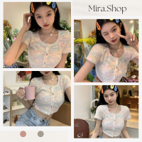 mira เสื้อครอปสายไหม สุดคิ้ว 613#