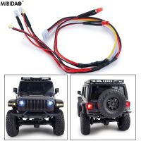 [Qingxin fabrics] MIBIDAO รถ RC แอมป์หน้าไฟ LED ด้านหลังไฟหน้าไฟท้ายสำหรับ Kyosho Mini-Z 4X 4รถ Jeep รุ่น Wrangler จำกัด Rubicon 1/24ตีนตะขาบ RC