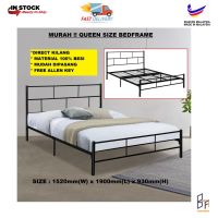 [READY STOCK KEDAH] Queen Bed Frame 100 Metal Katil Besi Murah Double Size Bedroom Furniture Perabot Bilik Tidur