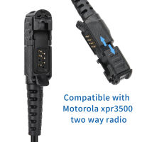 ABBREE R-999เครื่องส่งรับวิทยุหูฟังเข้ากันได้กับ Motorola XPR3300e XPR3000สองทางวิทยุอะคูสติกหลอดชุดหูฟังพร้อมไมโครโฟนปตท.