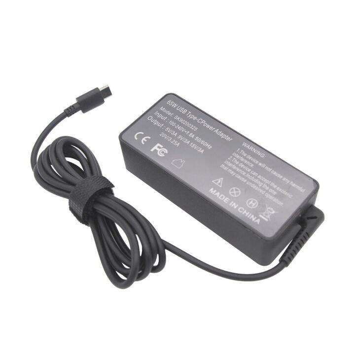 20v-3-25a-65w-usb-type-c-ที่ชาร์จอะแดปเตอร์สำหรับพลังงาน-ac-lenovo-thinkpad-x1คาร์บอน-yoga5-x270-x280-t580-p51s-p52s-e480-e470-yuebian