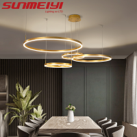 SUNMEIYI ไฟเพดาน Led แบบแขวนทำจากแหวนขัด,การออกแบบที่ทันสมัย,ระบบไฟภายใน,ไฟเพดาน,เหมาะสำหรับห้องนั่งเล่นหรือห้องนอน,สีทองสีน้ำตาลสีดำหรูหรา