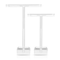 ●☽◎ Stand Holder Jewelry Display Earring Acrylic Organizer Necklace Earrings Earing T Shape Stands Stan Hanging Tree Hanger