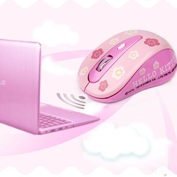 เมาส์ออปติคอลไร้สาย-usb-ขนาดเล็ก-แบบพกพา-2-4ghz-ลาย-hello-kitty-สีชมพู-เมาส์ไร้สาย-มีแบตในตัว-ปุ่มเงียบ-มีปุ่มปรับความไวเมาส์-dpi-800-1200-1600-wireless-mouse-เมาส์น่ารักๆ-เมาส์การ์ตูน