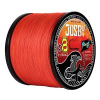 JOSBY 8 Braided Fishing Line 1000M Multifilament PE 4 Strands Fishing Cord 10LB-85LB Strong Japan Technology Orange 9 colors Fishing Lines