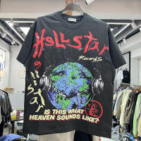 Hip Hop 2023 Men Streetwear Hellstar T เสื้อ Carck Ghost ชุดหูฟังพิมพ์เสื้อยืด Harajuku หลวมผ้าฝ้ายแขนสั้น