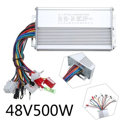 จักรยานไฟฟ้า48V 500W ใหม่ไร้แปรงถ่านอุปกรณ์ Motor Listrik ตัวควบคุมความเร็วมอเตอร์ DC