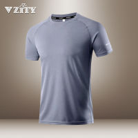 Summer Sports Casual Quick-drying T-shirt Mens High Elastic Round Neck Thin and Breathable Sports Fitness Short Sleeve Tees