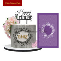 Lily Flower Frame Lace Design Cake Stencil Fondant Wedding Mesh Stencils Fabric Cake Mould Cake Decorating Tool Bakeware