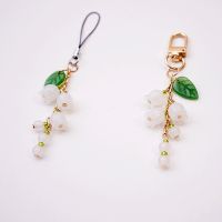 Lily Of the Valley Mobile Phone Lanyard Women Key Chain Pendant Pendant Jade Pendant Small Pendant Mobile Phone Chain