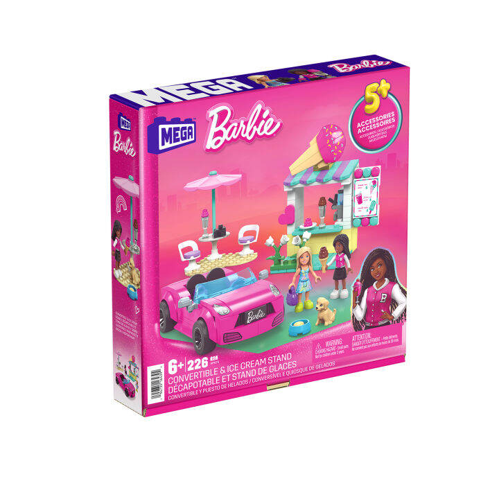 Mega Bloks Barbie Convertible and Ice Cream Stand Blocks | Lazada PH