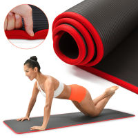 10MM Extra Thick Yoga Mat NRB Non-slip 183cmX61cm Gymnastic Pilates Tear Resistant Fitness Exercise Tasess With Bandages