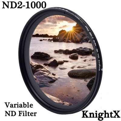 ดั้งเดิม! ตัวกรองเปลี่ยนแปลงได้ND แบบ Knightx ND2กับ ND1000ปรับได้สำหรับอุปกรณ์ Canon Nikon 49มม. 52มม. 55มม. 58มม. 62มม. 67มม. 72มม. 77มม.