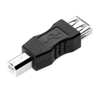 2ชิ้น USB 2.0 Type A ทีเสียบยูเอสบีไปยัง Type B เครื่องพิมพ์ USB ตัวเชื่อมต่อตัวเชื่อมการซิงค์ข้อมูลอุปกรณ์อ่านโค้ดในรถยนต์ USB 2.0ตัวผู้ (2ชิ้น)