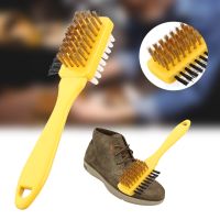 3 In 1 Sepatu Suede Nubuck Pembersih Sepatu Sikat Pembersih Sepatu Penghapus Karet Set Sikat Tas Tangan Scrubber Bersih Warna Acak