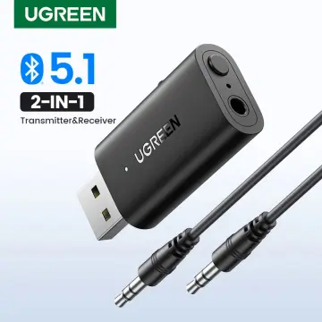 Ugreen USB Bluetooth 5.3 Adapter aptX HD Audio Transmitter with 3.5mm  Microphone