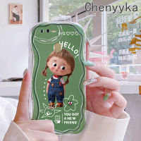 เคส Chenyyyka สำหรับ OPPO A12เคส A11K A7 A5s A12s การ์ตูนน่ารักลายเนื้อครีมผู้หญิงสวยขอบคลื่นนุ่มเคสมือถือกันกระแทกแบบใสสร้างสรรค์เคสโปร่งใสลายกล้องถ่ายรูปสีอ่อนโยนฝาครอบป้องกัน