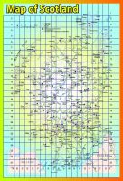 ลามิเนตสก๊อตแลนด์แผนที่ Uk ศิลปะการพิมพ์ภาพเพื่อการศึกษาโปสเตอร์ผ้าไหมของตกแต่งผนังบ้าน0726