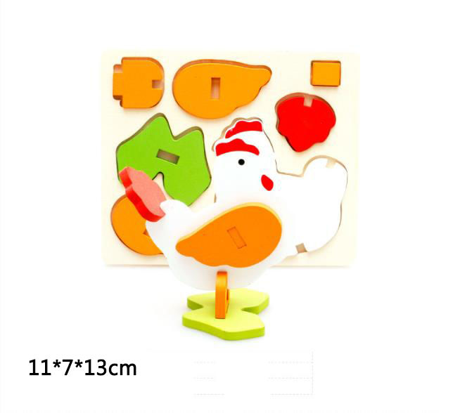 Wooden 3D Puzzle Crocodile Camel Shape Preschool Early Educational Toys for Kids Baby Puzzle Party Games