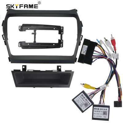 SKYFAME Car Frame Fascia Adapter Canbus Box Android Radio Dash Fitting Panel Kit For hyundai Ix45 Santafe Santa Fe Maxcruz